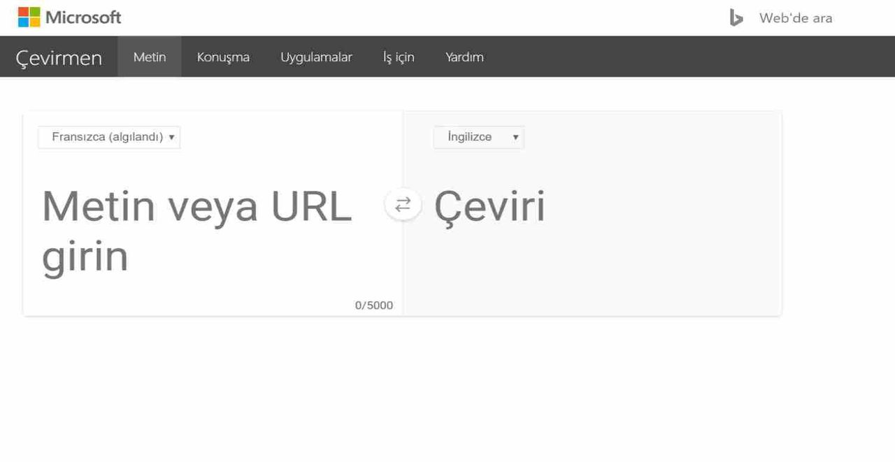 Bing Çevirmen