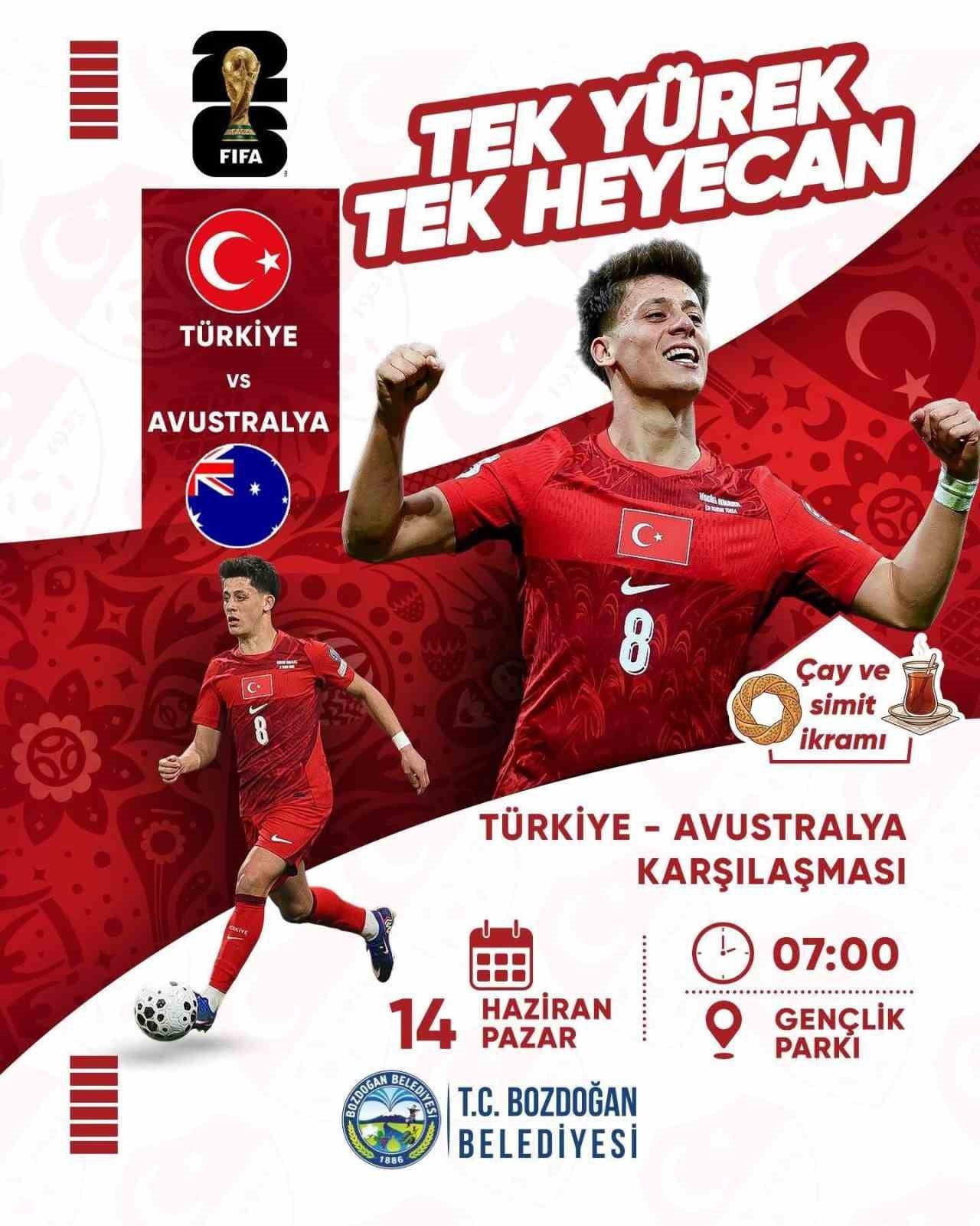 BOZDOĞAN BELEDİYE BAŞKANI MUSTAFA GALİP ÖZEL, A MİLLİ FUTBOL TAKIMI’NIN AVUSTRALYA İLE OYNAYACAĞI...