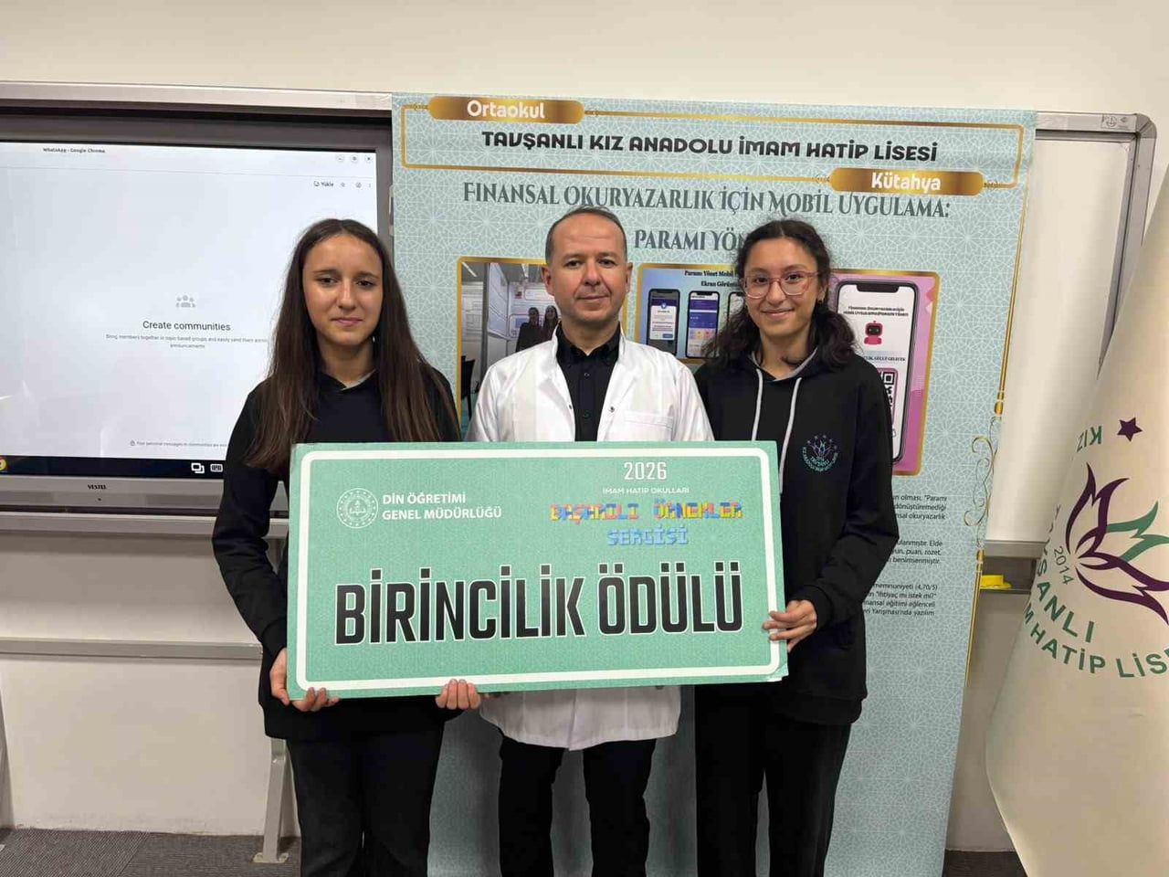 TAVŞANLI KIZ ANADOLU İMAM HATİP LİSESİ 'PARAMI YÖNET' PROJESİYLE TÜRKİYE BİRİNCİSİ OLDU
