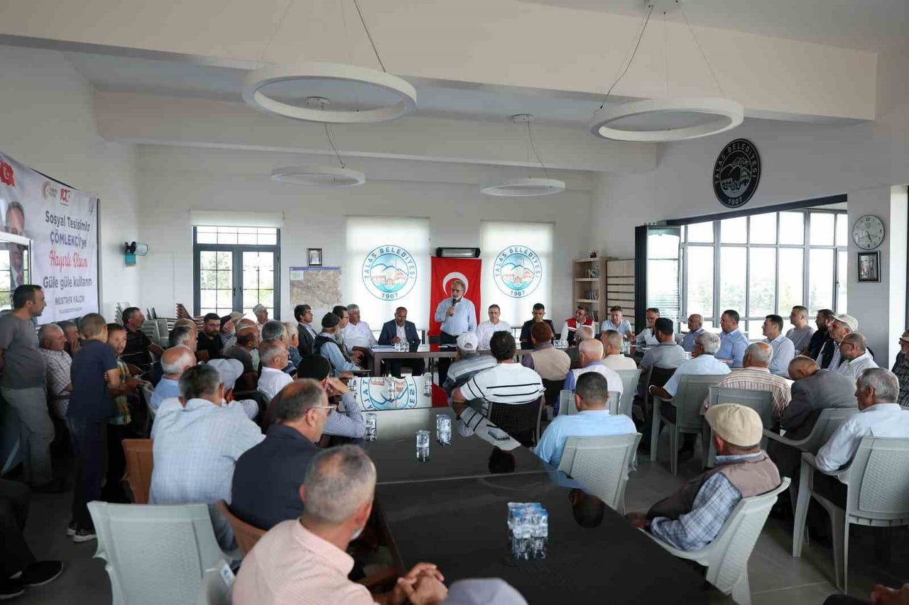 TALAS BELEDİYE BAŞKANI MUSTAFA YALÇIN VE TALAS KAYMAKAMI İLYAS MEMİŞ, ÇÖMLEKÇİ MAHALLESİ’Nİ...
