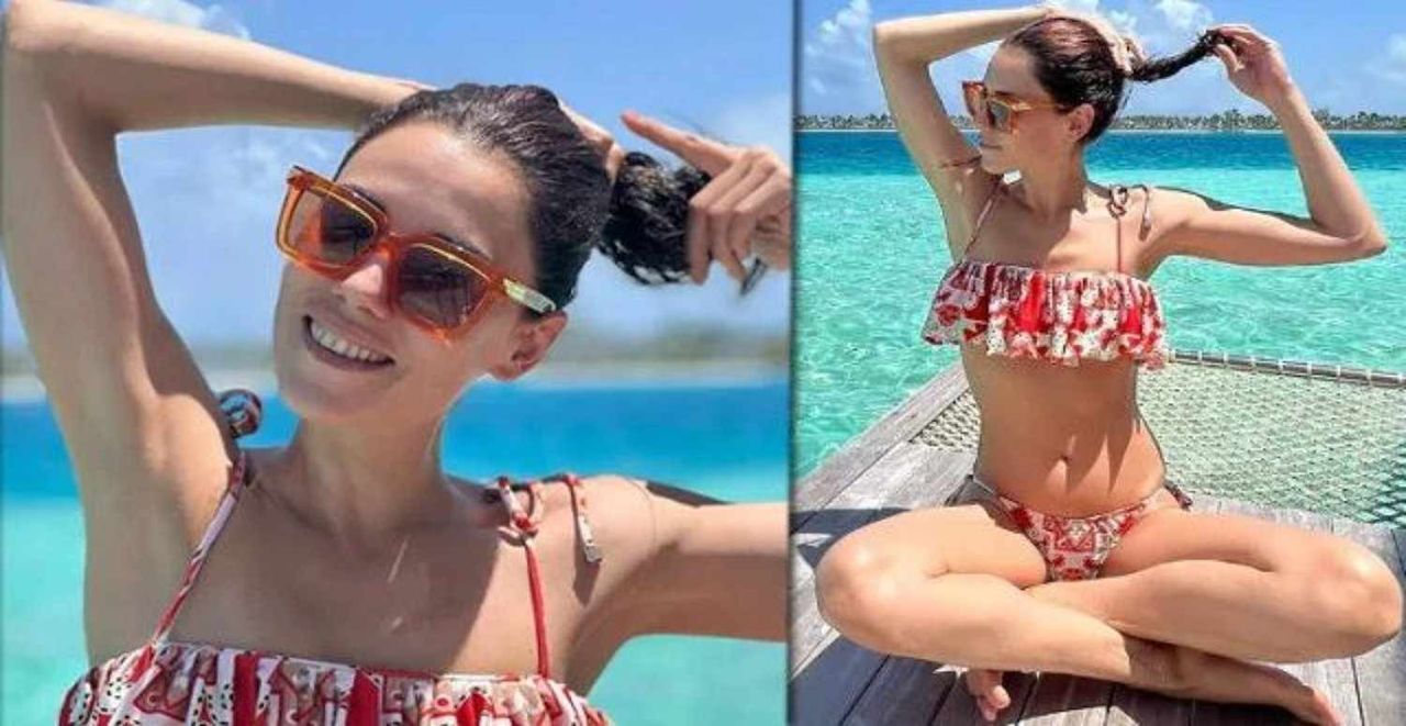 Cansu Dere bikinili pozlar