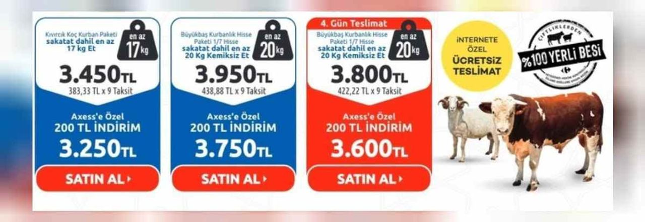 CarrefourSa kurbanlık fiyatları