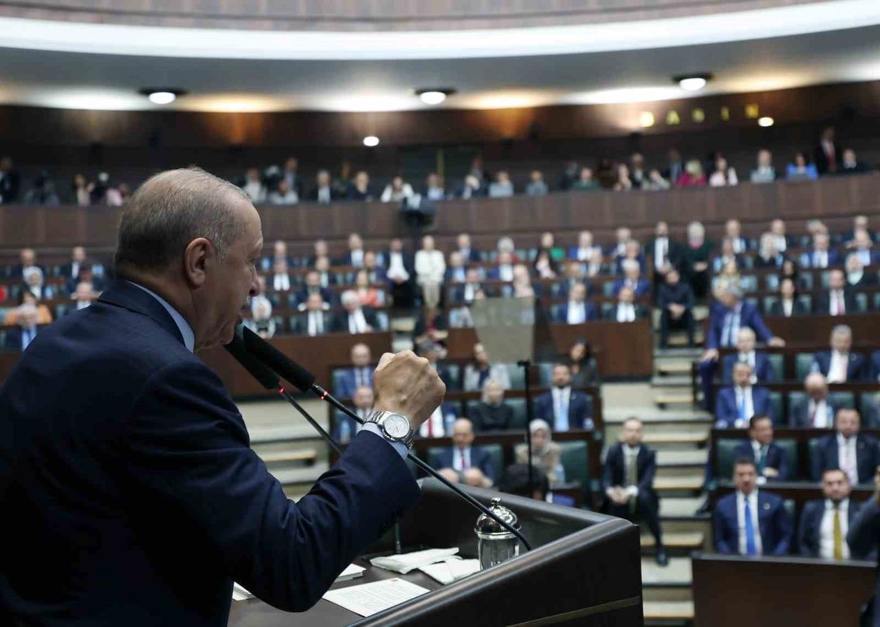 CUMHURBAŞKANI ERDOĞAN, PARTİSİNİN GRUP TOPLANTISINDA KONUŞTU.