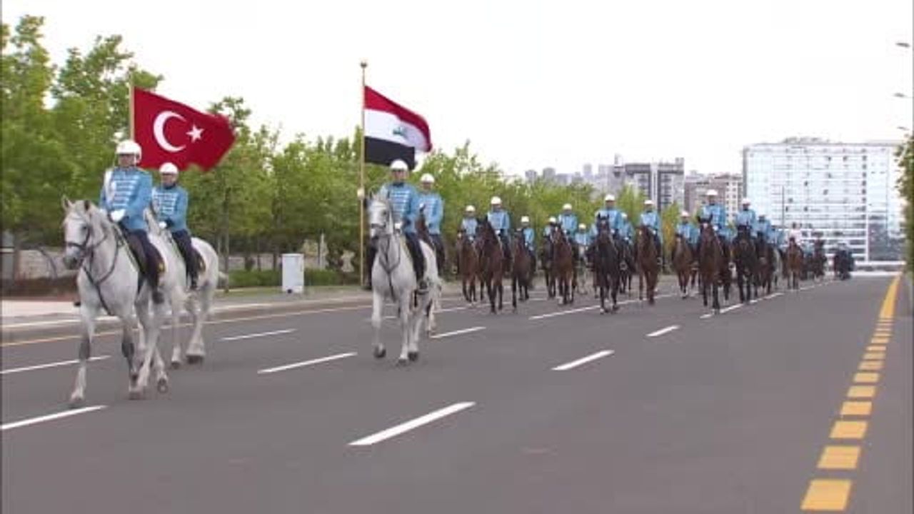Cumhurbaşkanı Erdoğan, Irak Başbakanı Ali Zeydi’yi törenle karşıladı