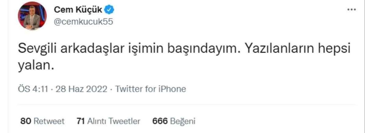 Cem Küçük istifa etti mi