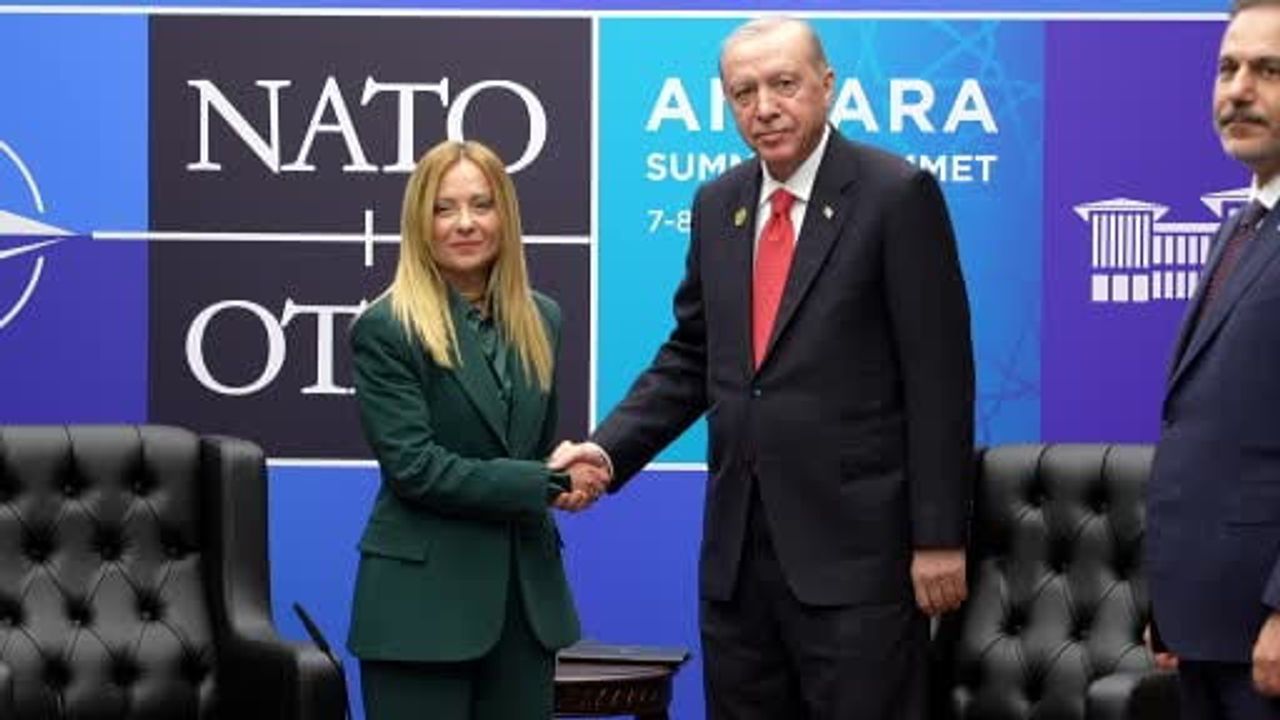 Cumhurbaşkanı Erdoğan, İtalya Başbakanı Meloni ile bir araya geldi