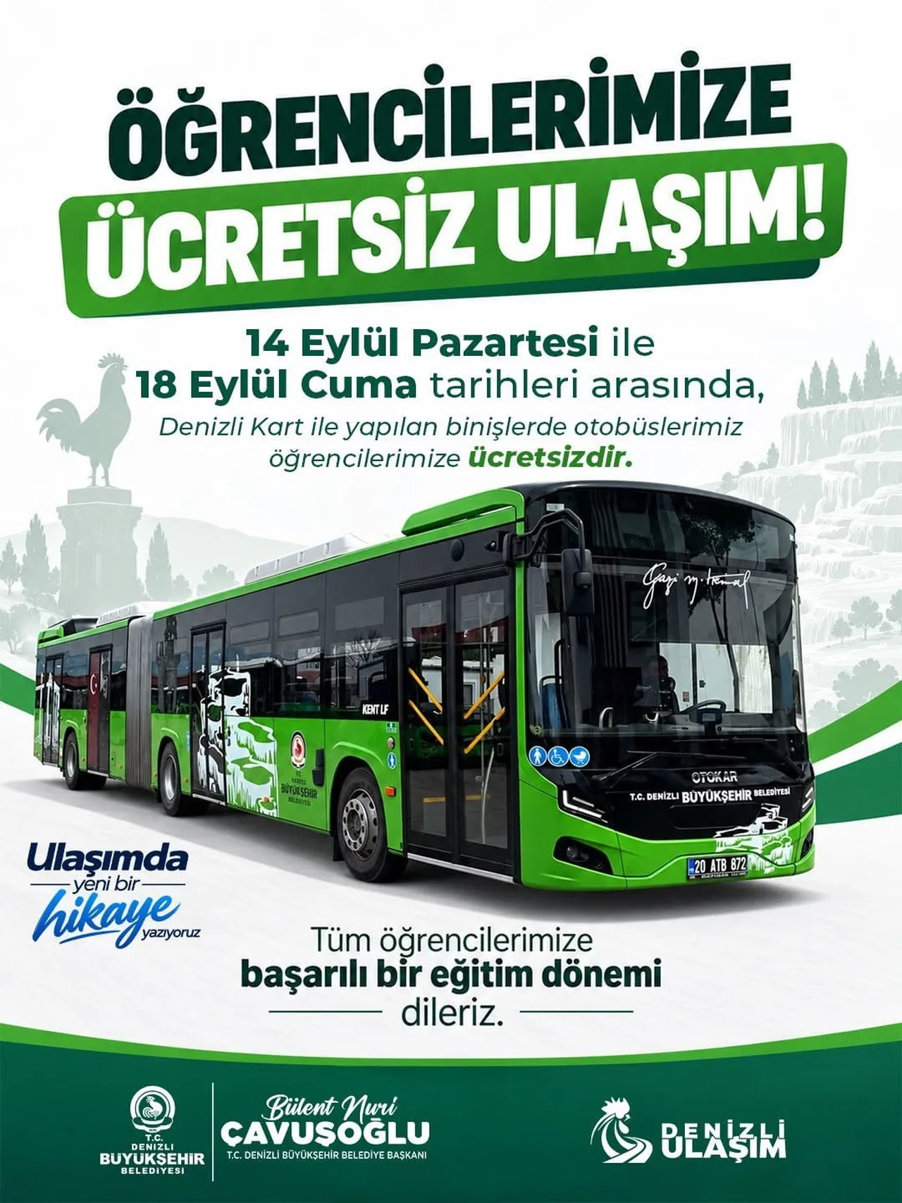 DENİZLİ BÜYÜKŞEHİR BELEDİYESİ, YENİ EĞİTİM-ÖĞRETİM YILININ BAŞLAMASIYLA BİRLİKTE ÖĞRENCİLERE...