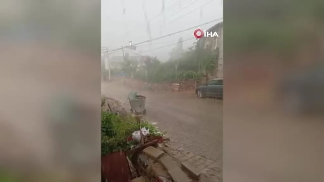Bozkır’da sağanak ve dolu etkili oldu
