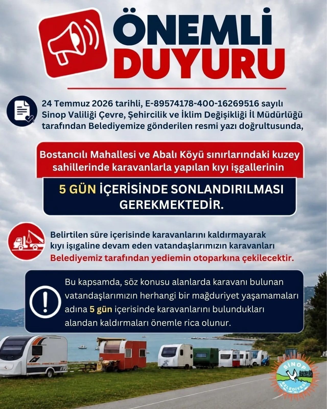 SİNOP’TA VALİLİK TALİMATI DOĞRULTUSUNDA BOSTANCILI MAHALLESİ VE ABALI KÖYÜ KUZEY SAHİLLERİNDE...