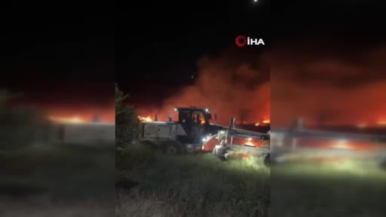 Yozgat’ta hububat ekili alanda yangın çıktı