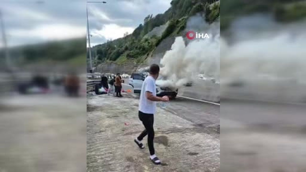 Bolu Dağı Tüneli girişinde alev topuna döndü