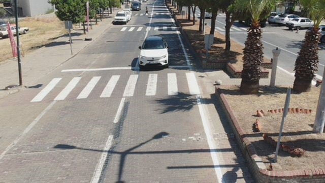 GÜZELÇAMLI’DA TRAFİĞE DRONE’LU DENETİM