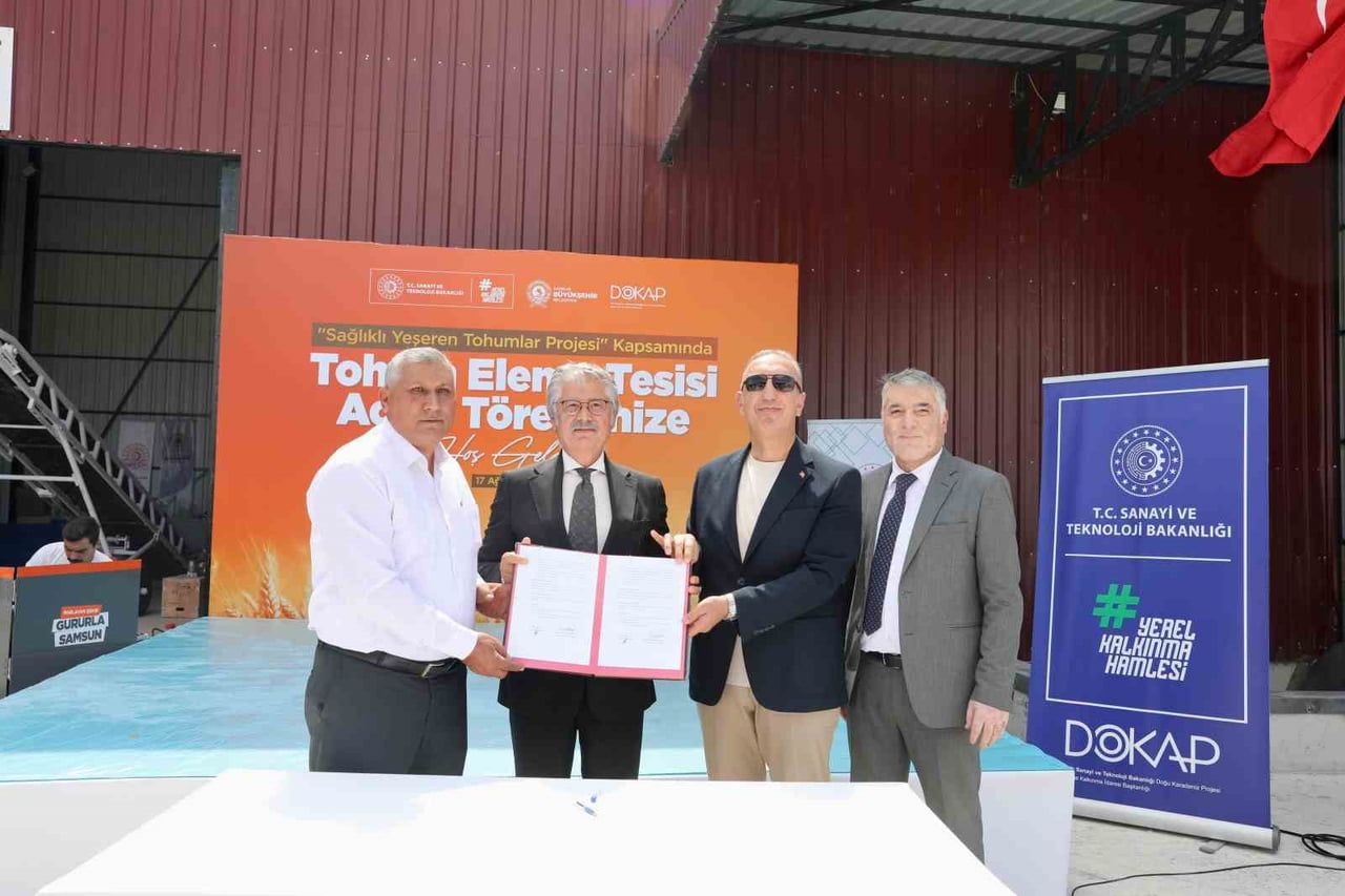 SAMSUN BÜYÜKŞEHİR BELEDİYESİ (SBB) ÖNCÜLÜĞÜNDE HAYATA GEÇİRİLEN TOHUM ELEME TESİSİ KENTİN ÖNEMLİ...