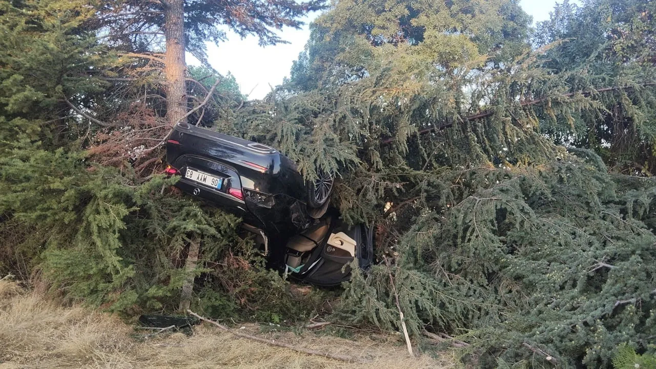 ELAZIĞ’DA OTOMOBİLİN AĞACA ÇARPMASI SONUCU MEYDANA GELEN KAZADA, 1 KİŞİ YARALANDI