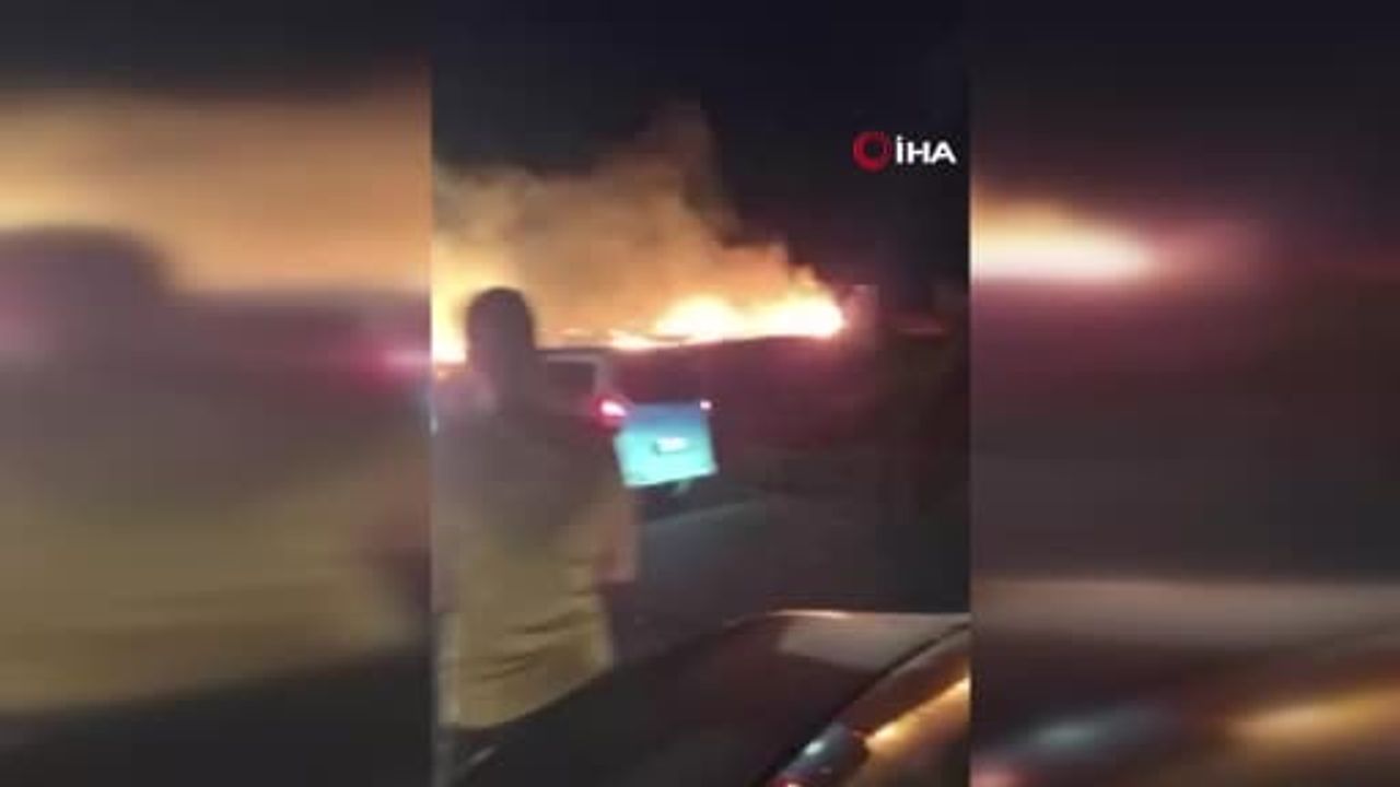 Serik'te otluk alanda çıkan yangın sera ve mezarlığa sıçradı