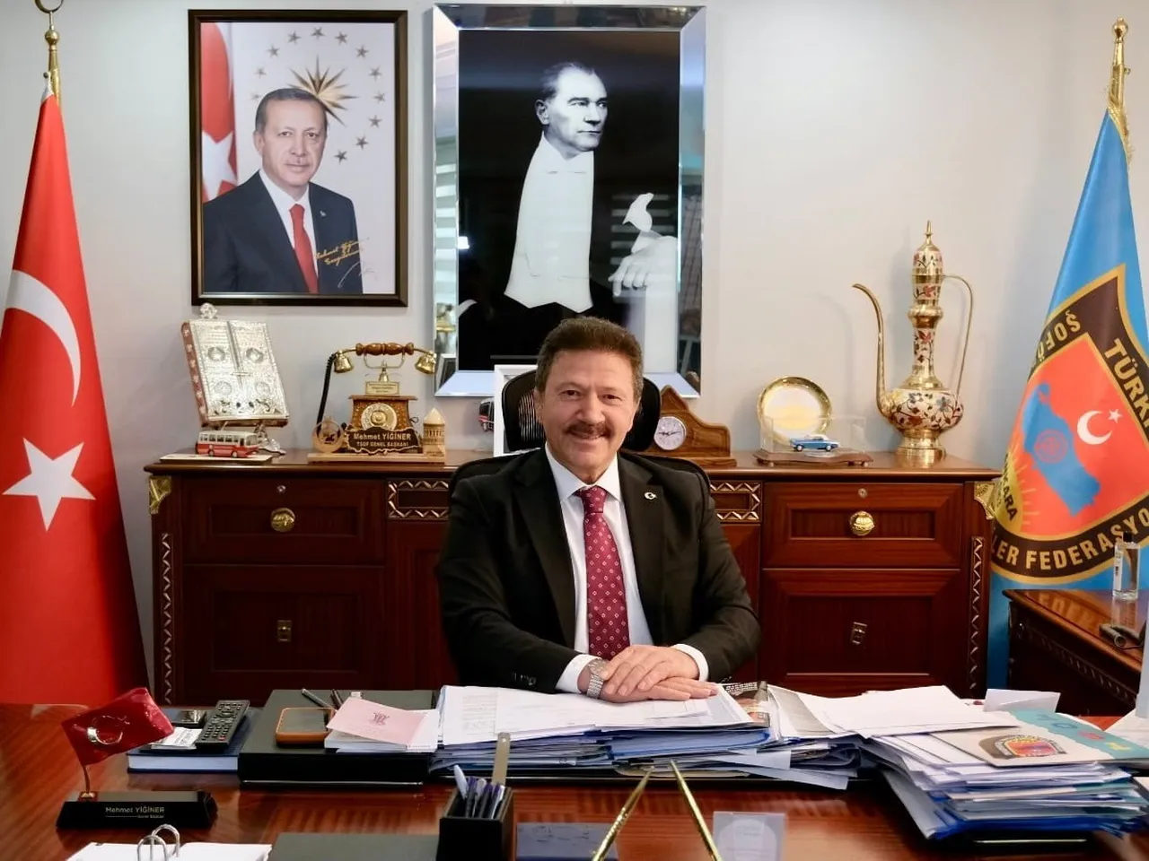 TÜRKİYE ŞOFÖRLER VE OTOMOBİLCİLER FEDERASYONU (TŞOF) GENEL BAŞKANI MEHMET YİĞİNER