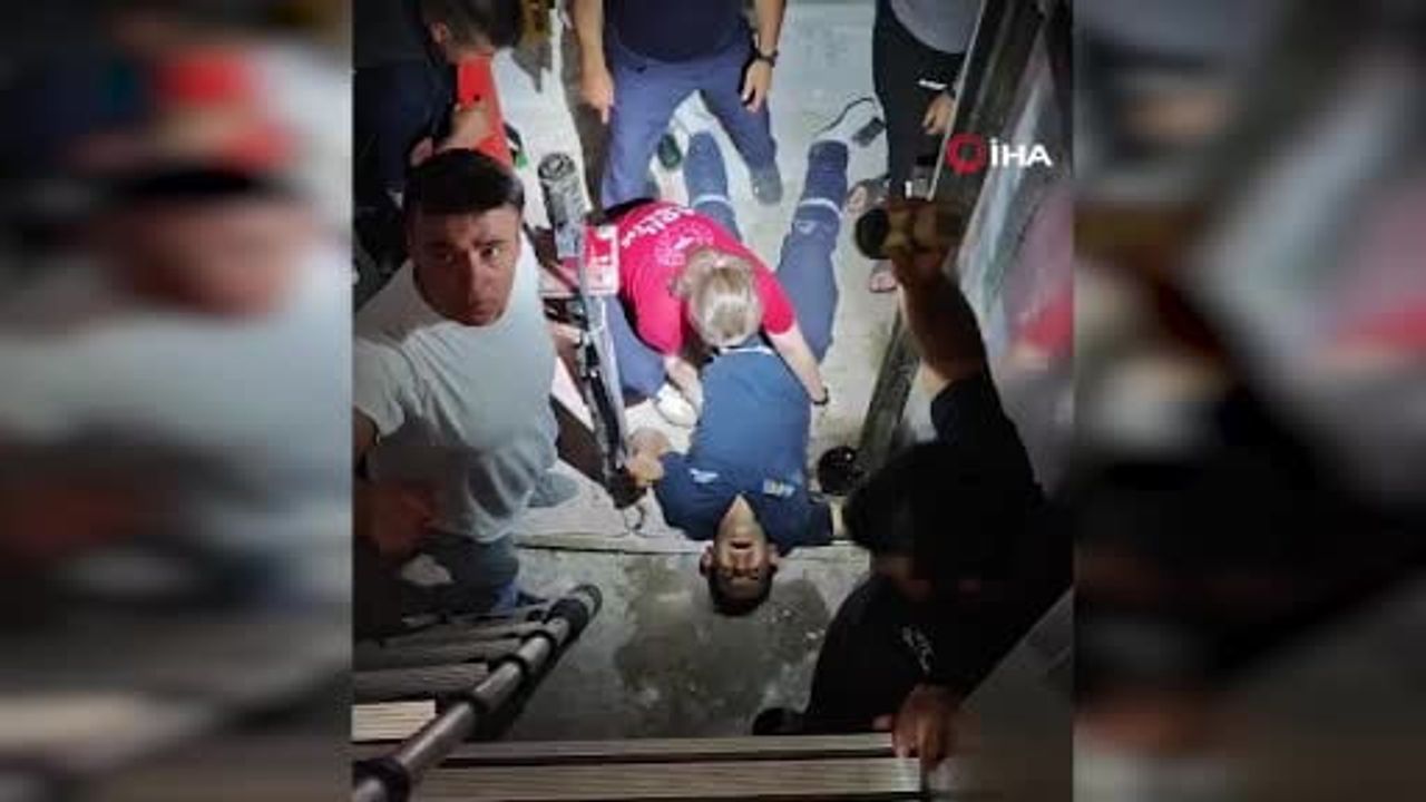 Elazığ’da asansör boşluğuna düşen şahıs kurtarıldı