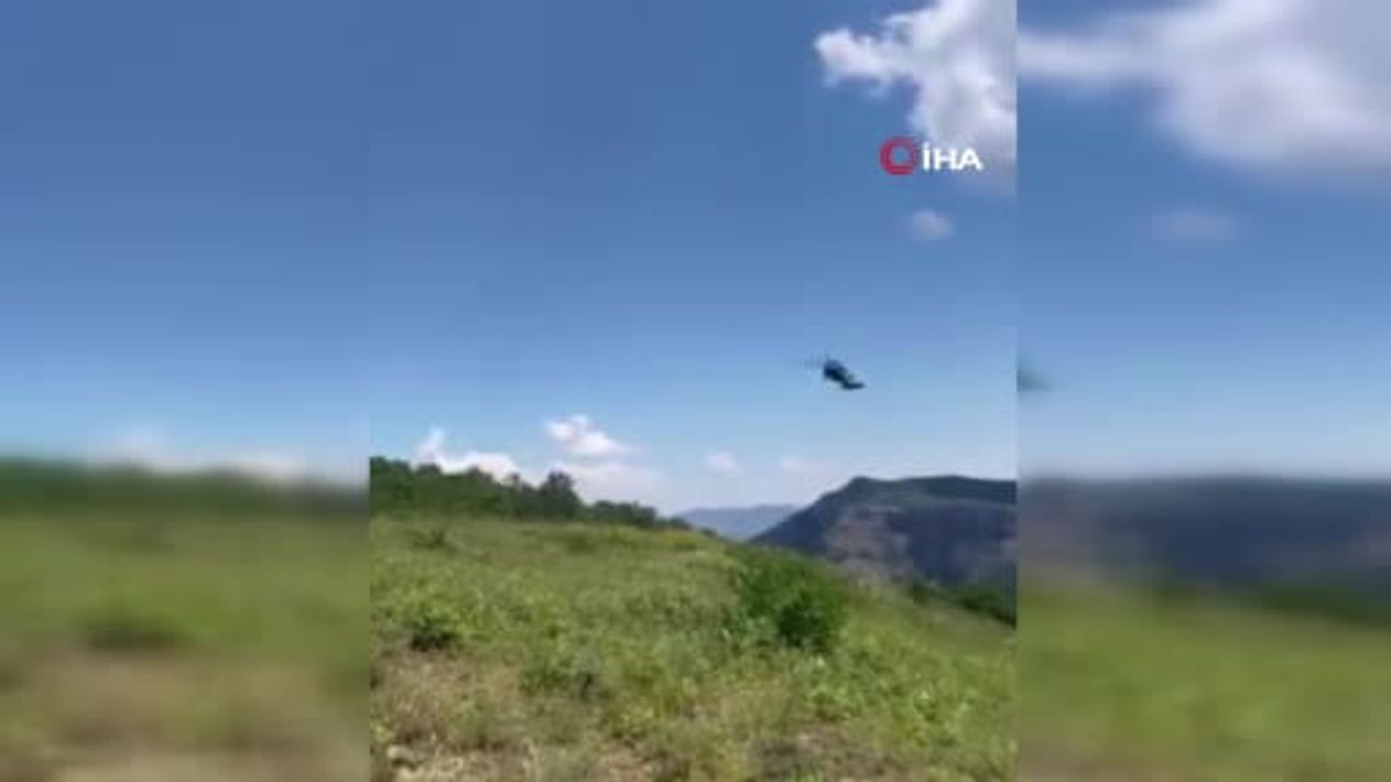 Engerek yılanının ısırdığı şahıs helikopterle hastaneye kaldırıldı