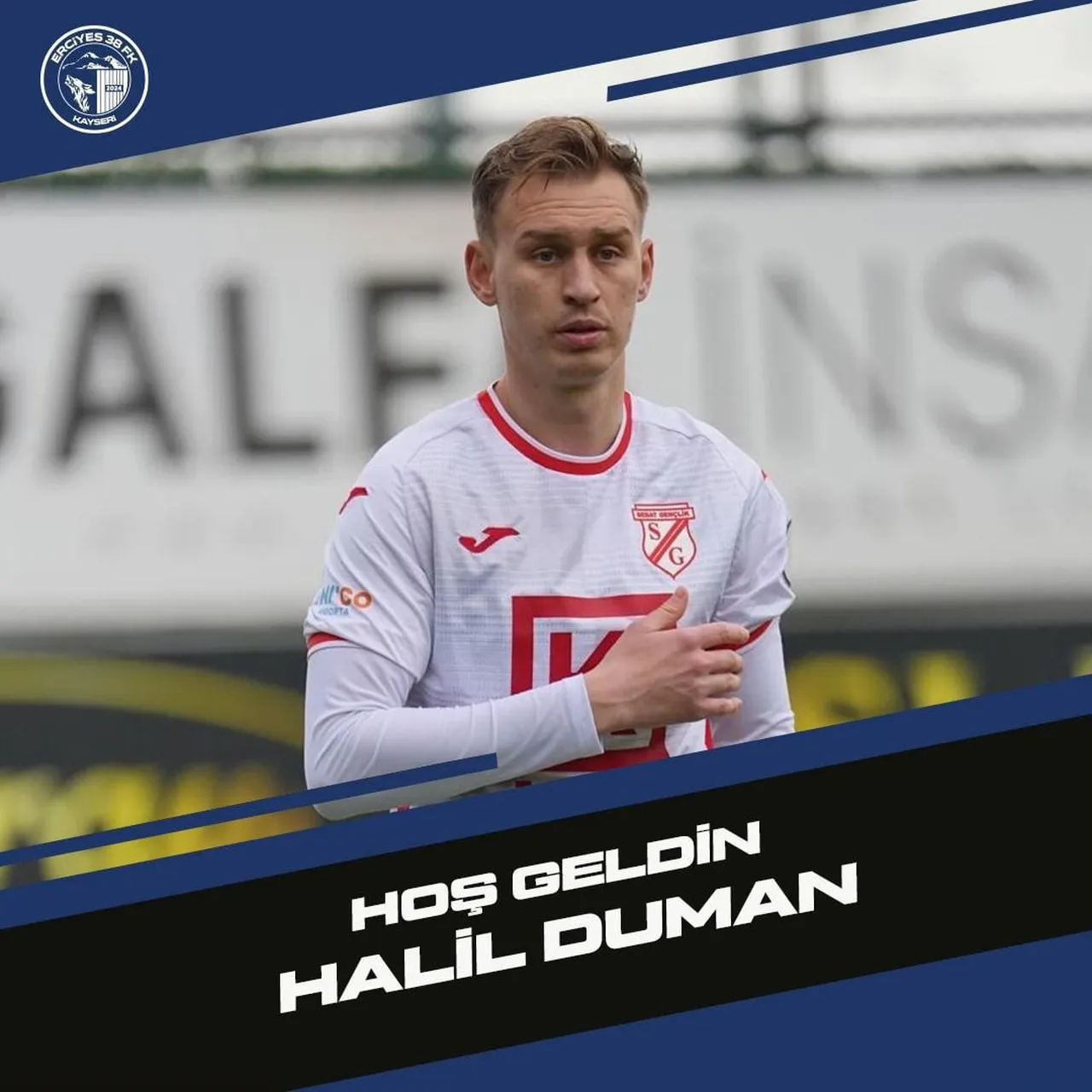 ERCİYES 38 FUTBOL SPOR KULÜBÜ SON OLARAK SEBAT GENÇLİKSPOR’DA FORMA GİYEN HALİL DUMAN’I KADROSUNA...