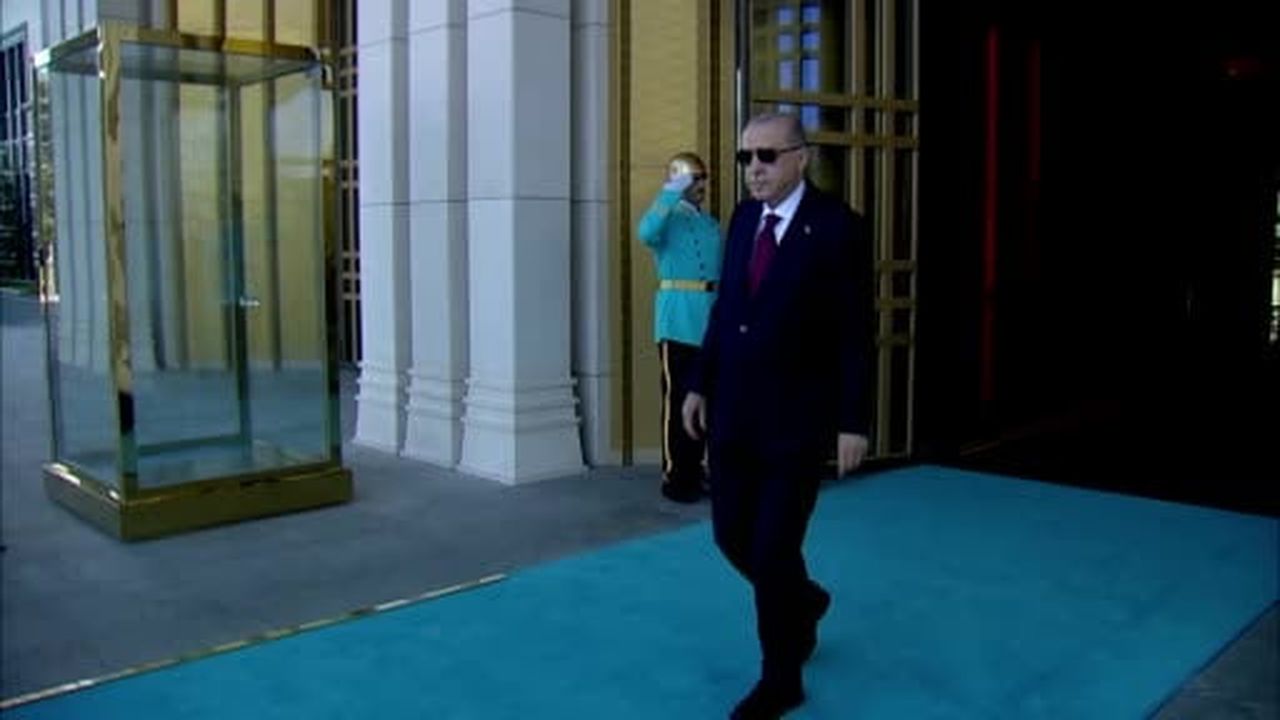 Cumhurbaşkanı Erdoğan, Kanada Başbakan'ı Mark Carney'i törenle karşıladı