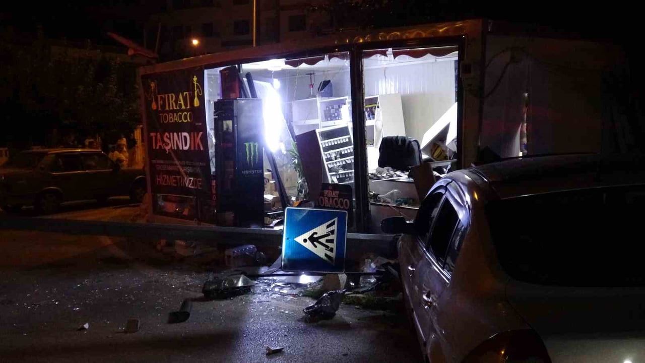 KONTROLDEN ÇIKAN ARAÇ KONTEYNER İŞYERİNE GİRDİ: 1 YARALI