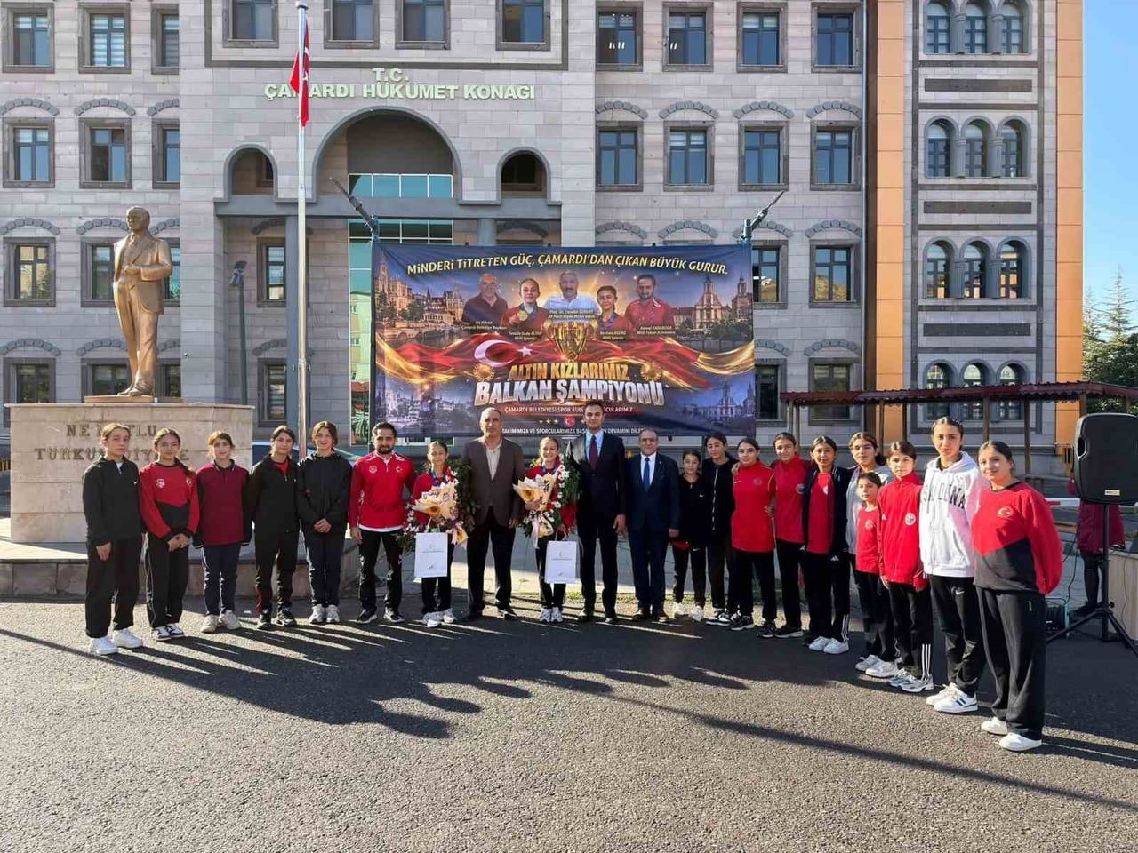 BALKAN ŞAMPİYONLARINA ÇAMARDI’DA COŞKULU KARŞILAMA