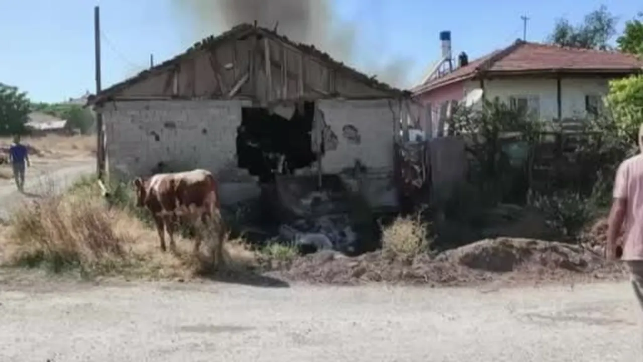 Sincan'da ahır yangını: 13 hayvan telef oldu
