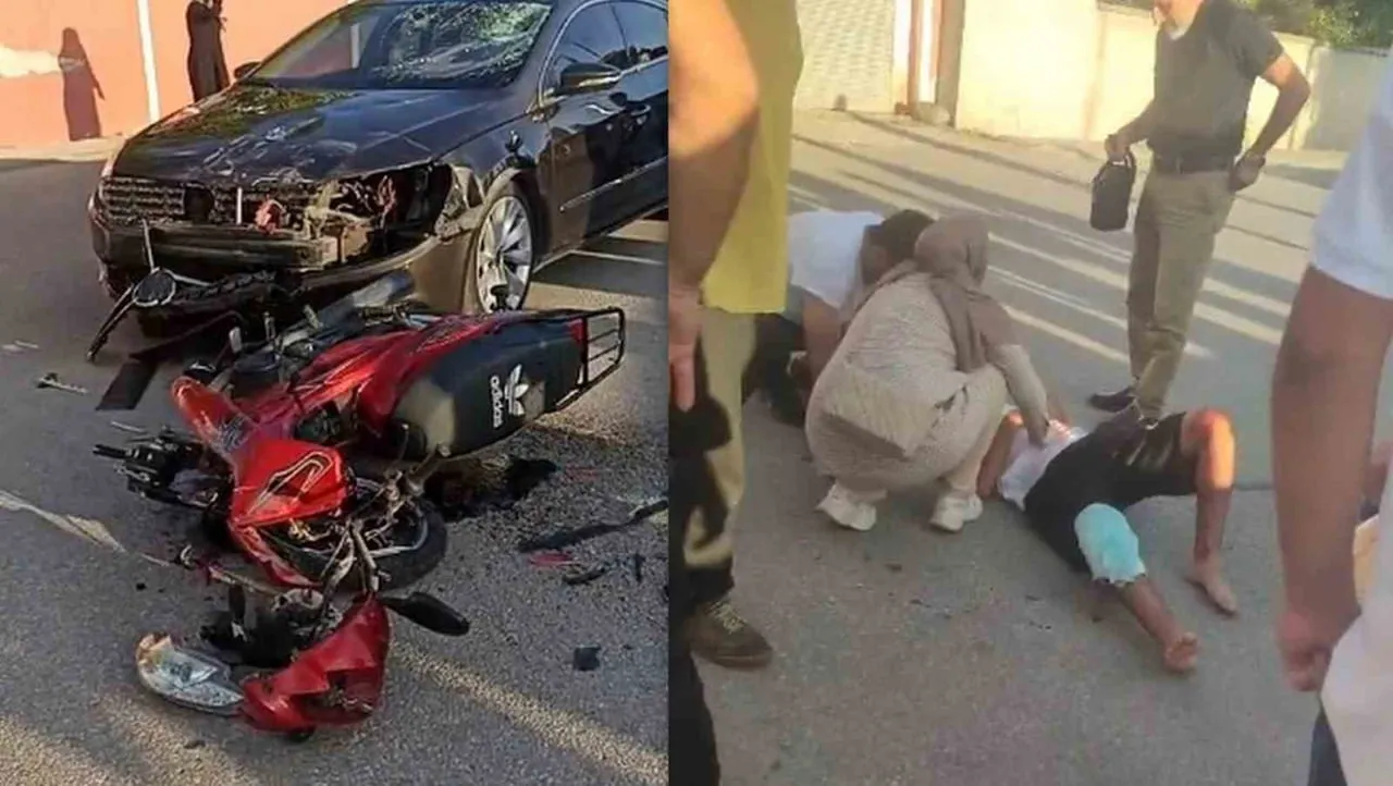 ERZİNCAN’DA OTOMOBİL İLE MOTOSİKLET ÇARPIŞTI: 2 GENÇ YARALANDI