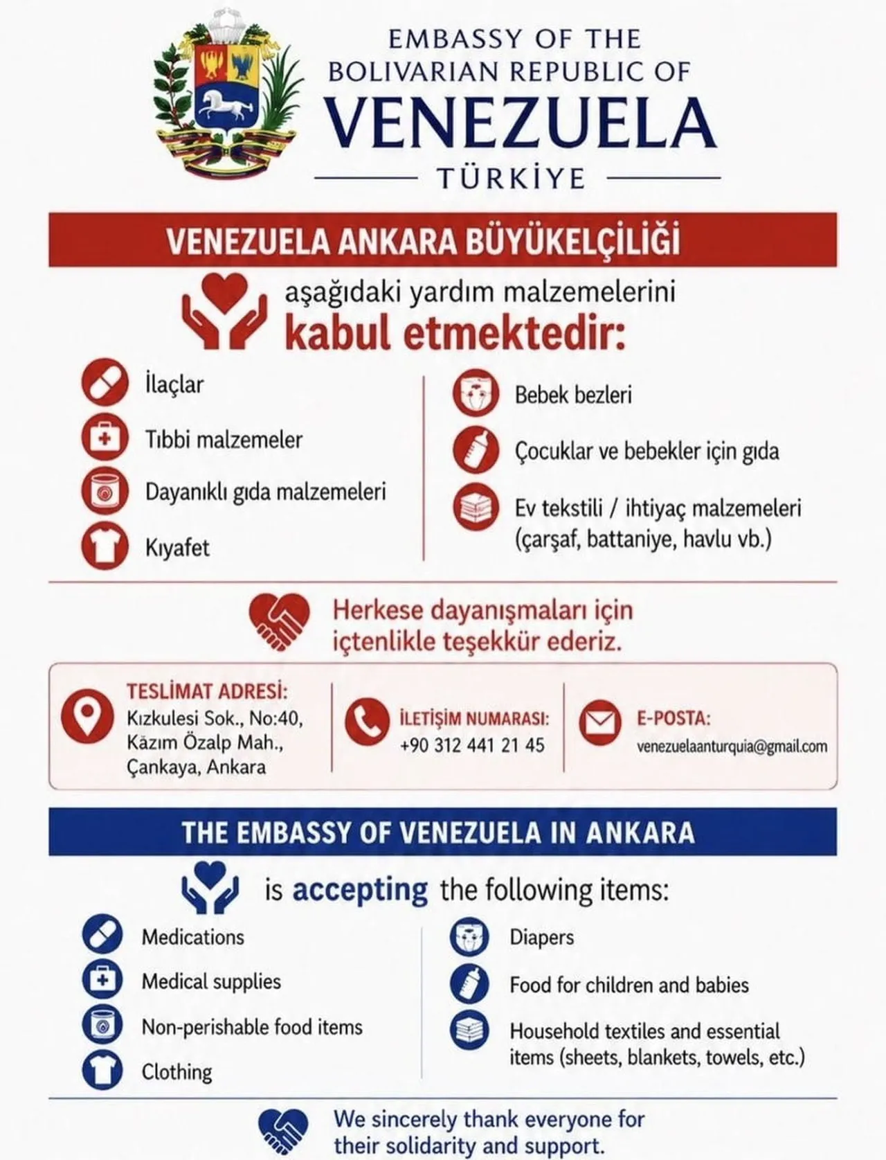 FATMA ŞAHİN VENEZUELA ÇAĞRISI