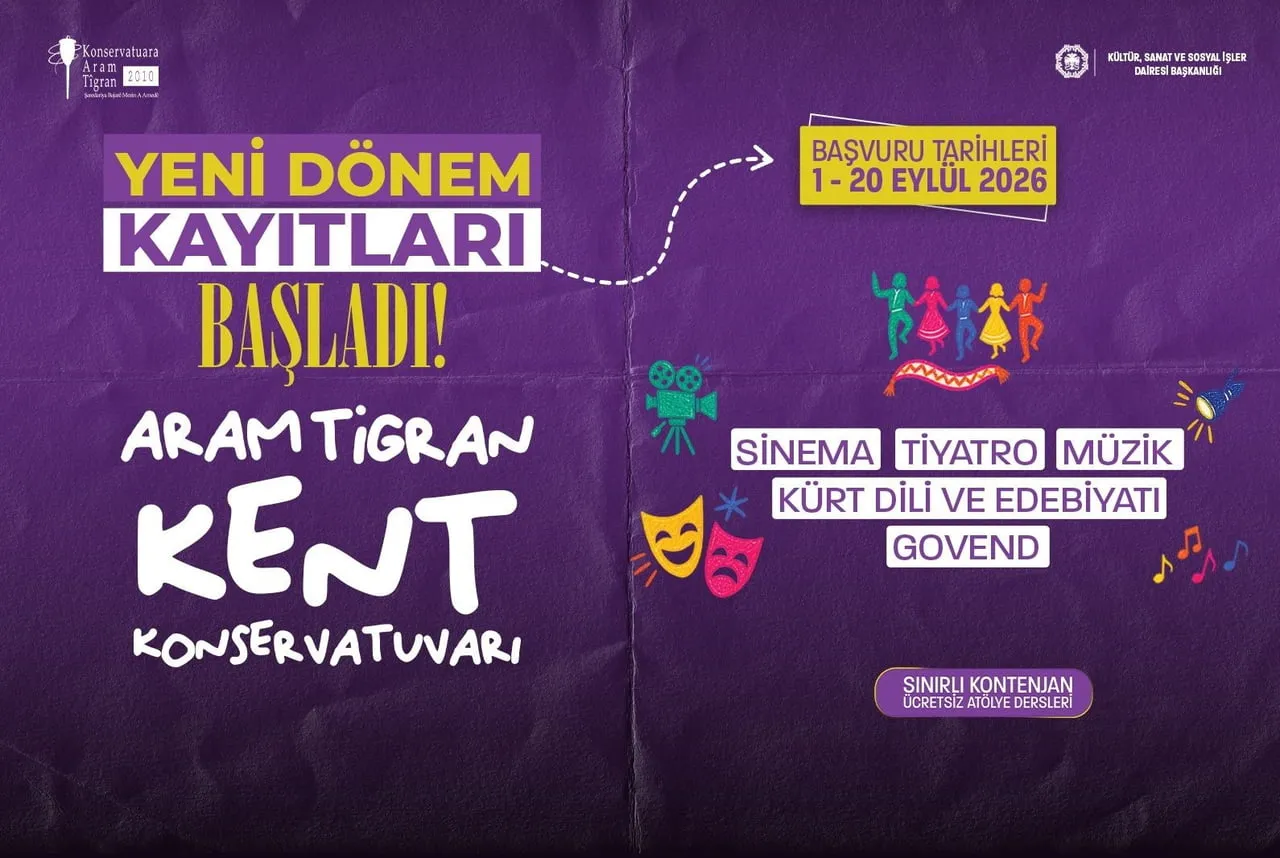 ARAM TİGRAN KENT KONSERVATUVARINDA YENİ DÖNEM KAYITLARI BAŞLADI. SİNEMA, TİYATRO, MÜZİK, ÇOCUK...