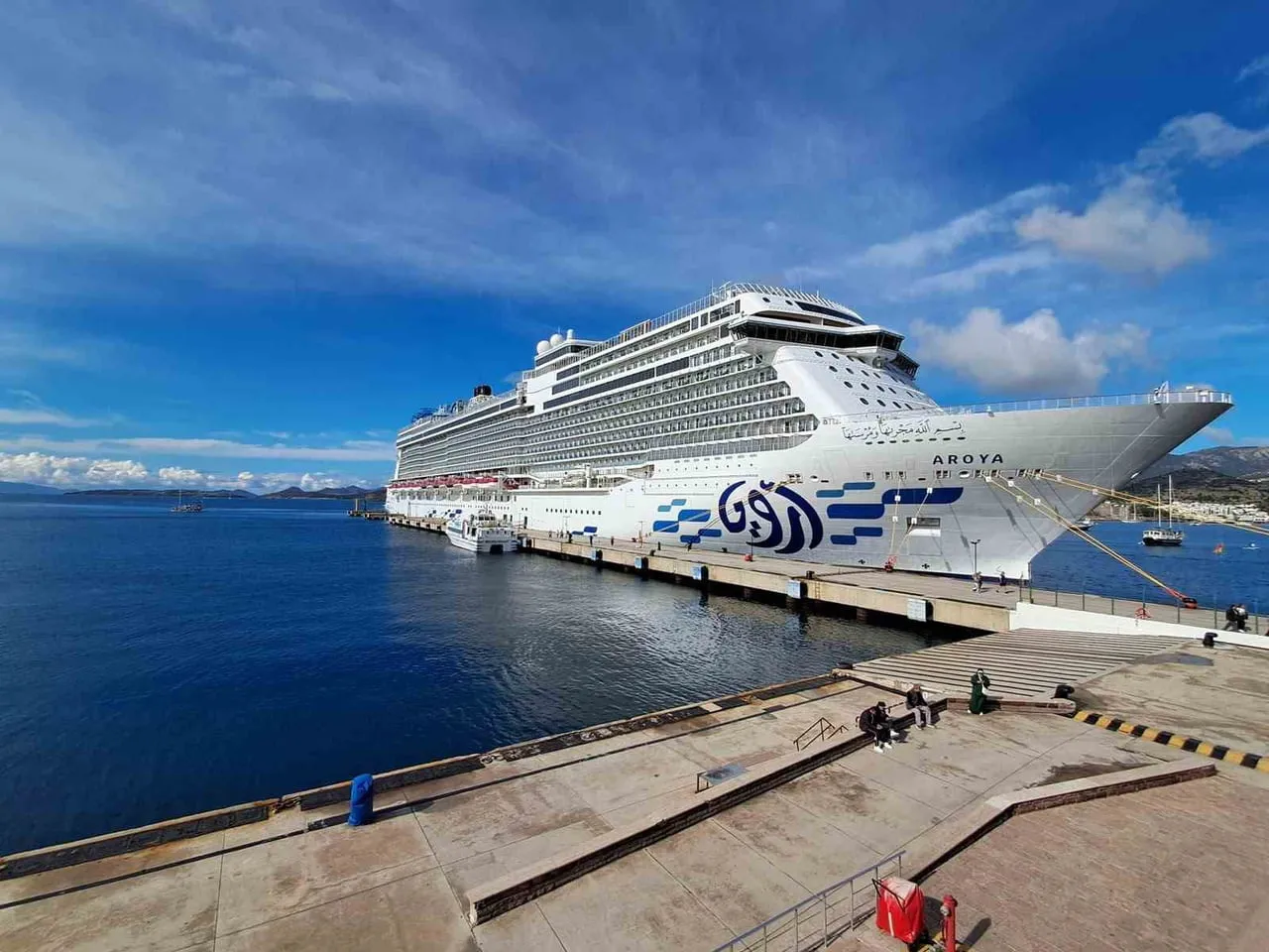 MALTA BAYRAKLI 335 METRE UZUNLUĞUNDAKİ KRUVAZİYER "AROYA", MUĞLA’NIN BODRUM İLÇESİNE...