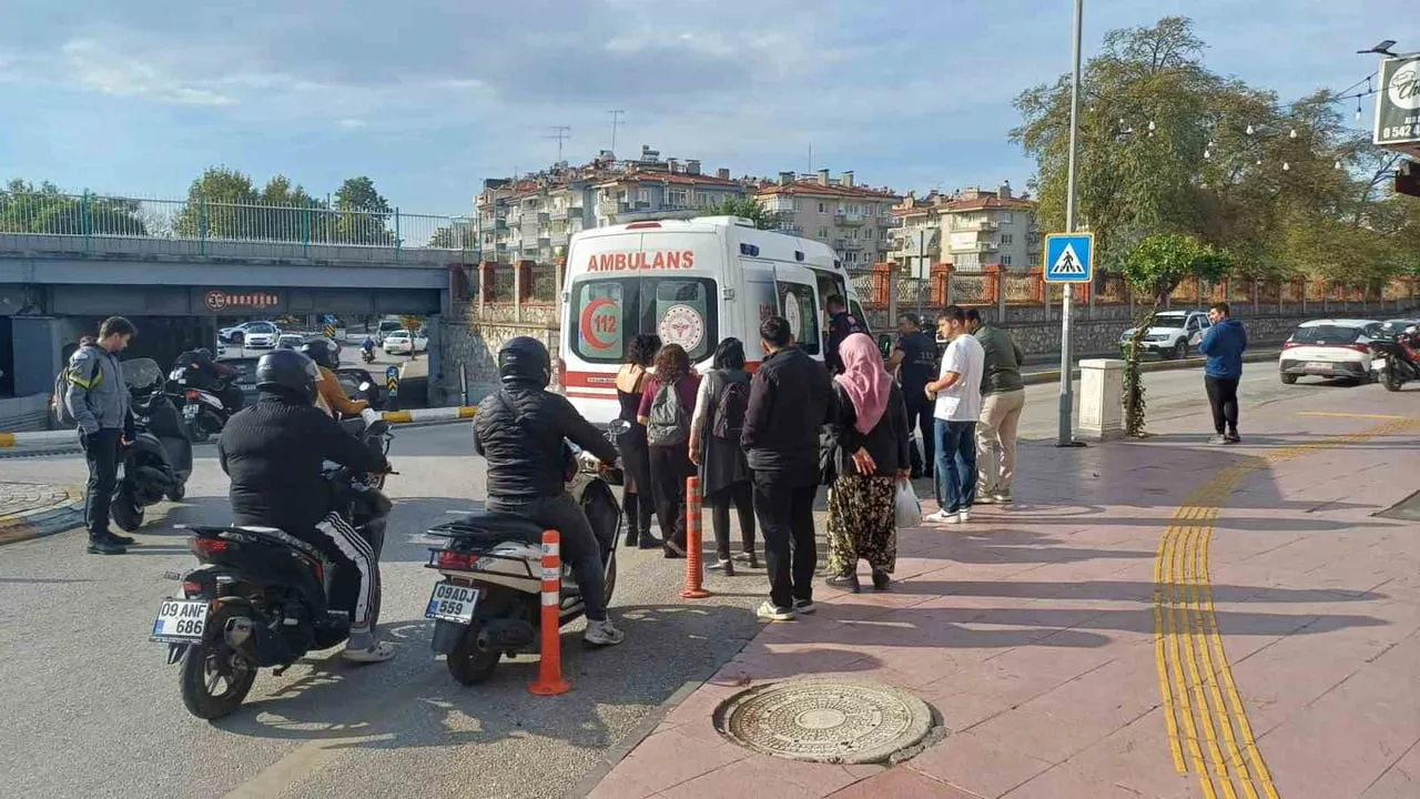 AYDIN'IN EFELER İLÇESİNDE SEYİR HALİNDEYKEN BİSİKLETİN ÖN FRENİNİ SIKMASI SONUCU TAKLA ATAN SÜRÜCÜ...