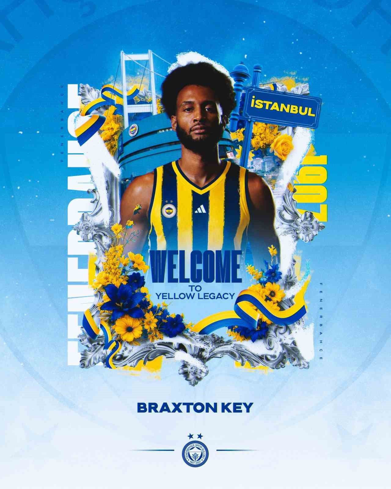 FENERBAHÇE ERKEK BASKETBOL TAKIMI, ABD'Lİ BASKETBOLCU BRAXTON KEY İLE 2 YILLIK SÖZLEŞME...