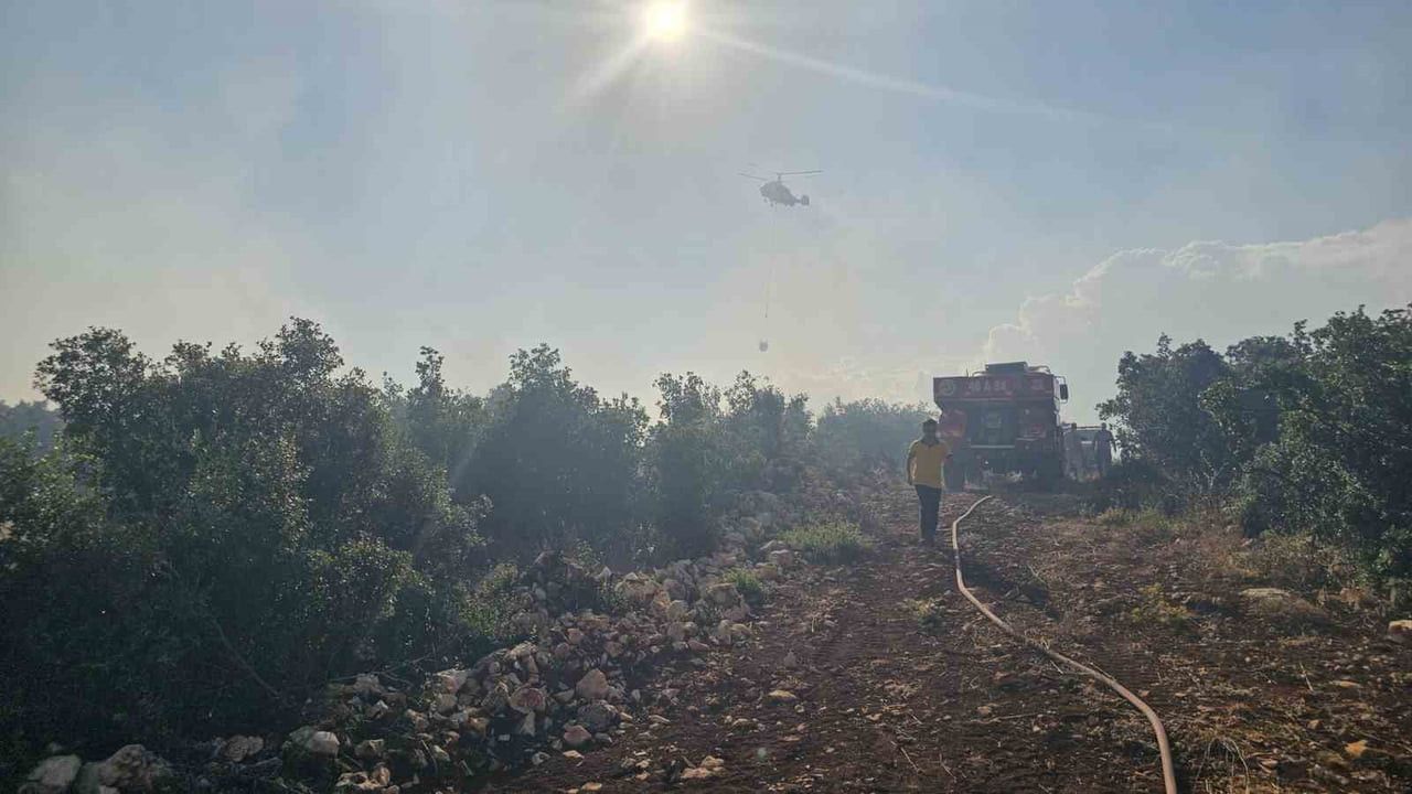 GAZİANTEP'İN NURDAĞI İLÇESİNDE ÇIKAN ORMAN YANGINI, HAVADAN VE KARADAN YAPILAN MÜDAHALELERİN...