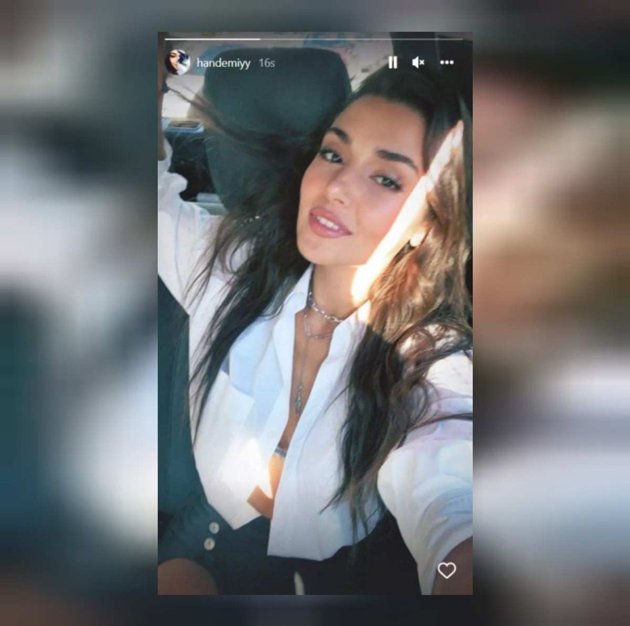 hande erçel araba paylaşımı