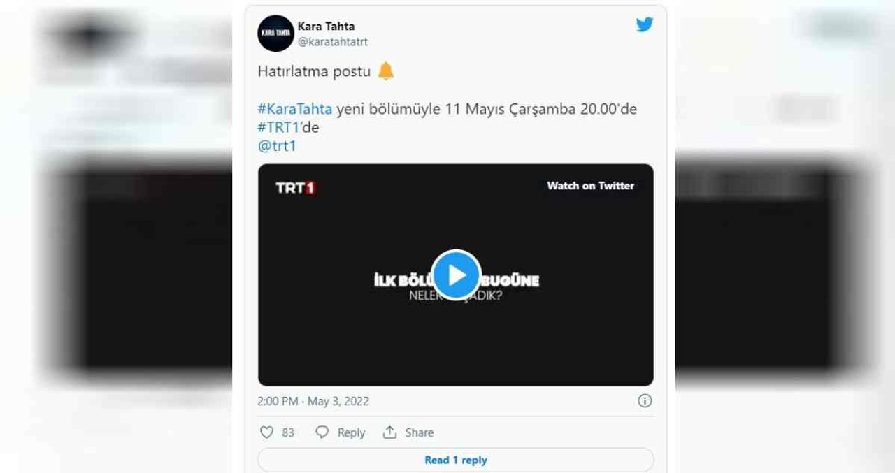 Kara Tahta hatırlatma