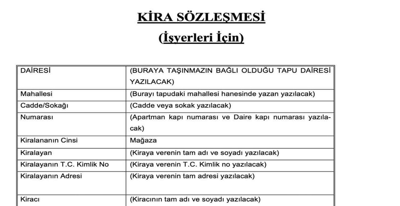 Kira sözleşmesi