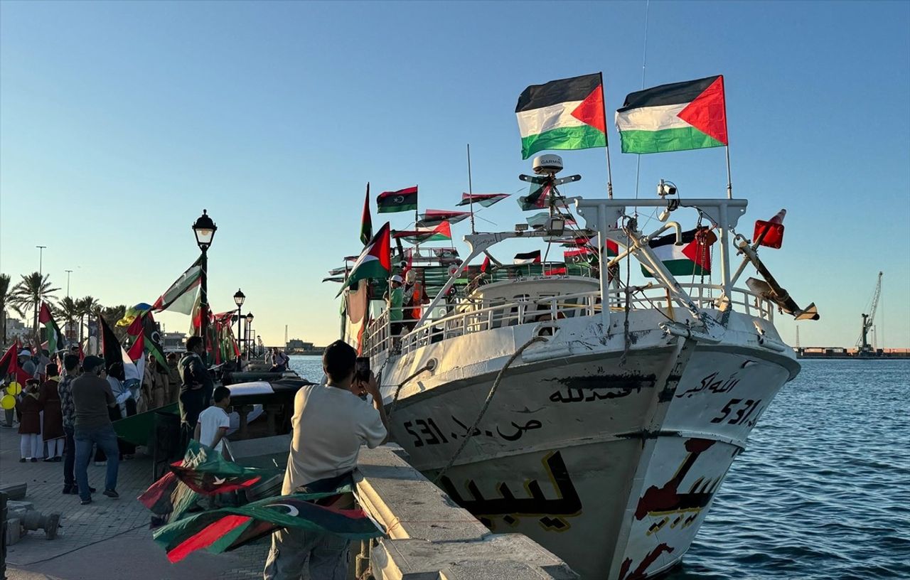 Libya'dan Küresel Sumud Filosu'na katılacak olan "Ömer Muhtar" gemisi bugün yola çıkıyor....