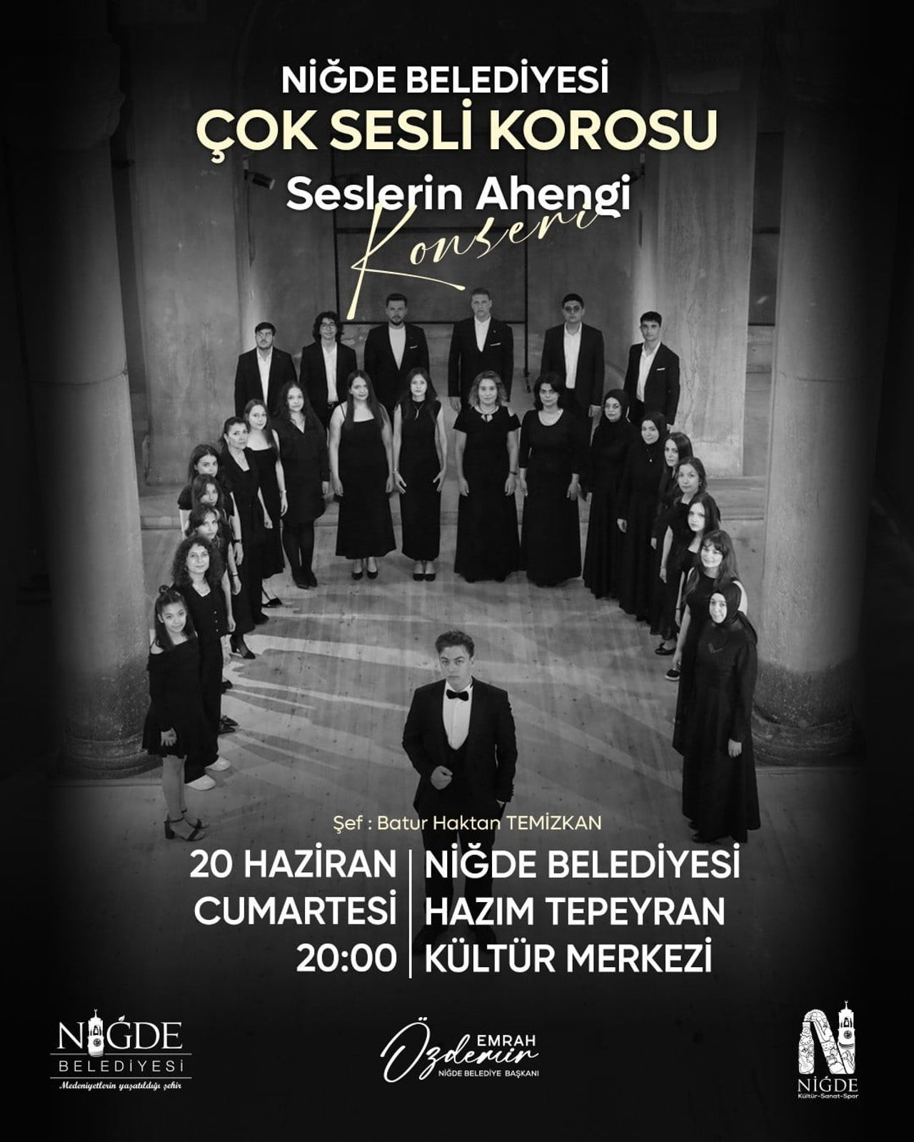 NİĞDE BELEDİYESİ ÇOK SESLİ KOROSU’NDAN SANAT DOLU GECE