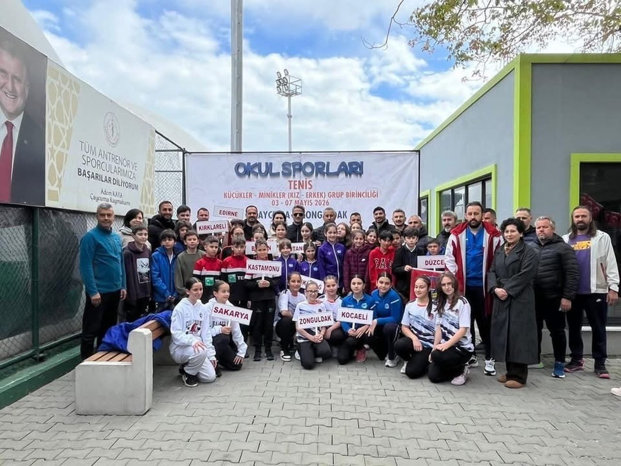 OKUL SPORLARI TENİS GRUP BİRİNCİLİĞİ MÜSABAKALARI ÇAYCUMA’DA BAŞLADI