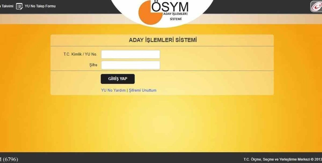 ÖSYM şifremi unuttum ne yapabilirim?