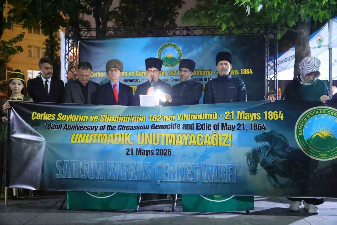 SAMSUN’DA ÇERKES SOYKIRIMI VE SÜRGÜNÜ’NÜN 162. YILI UNUTULMADI