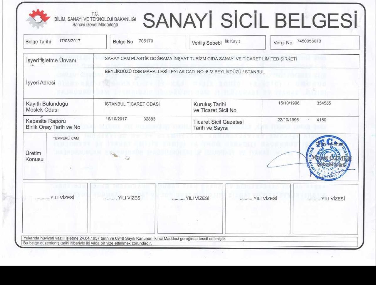 sanayi sicil belgesi almanın faydaları