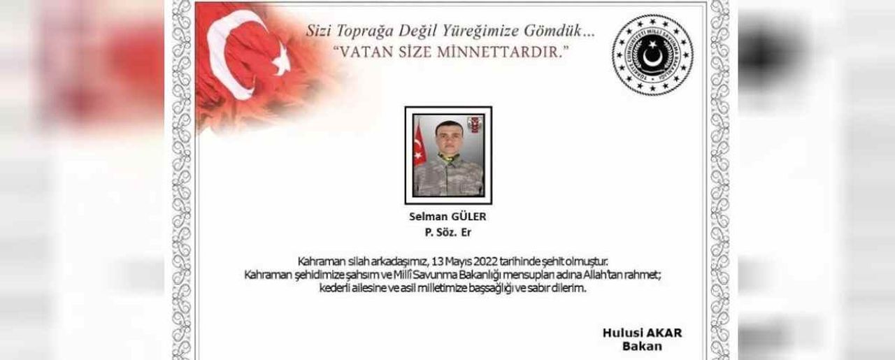 Şehit haberi