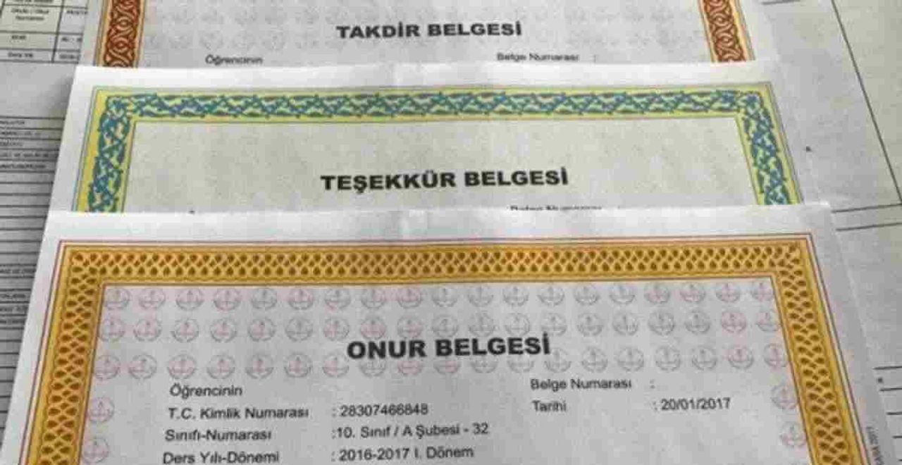 Takdir ve teşekkür hesaplama