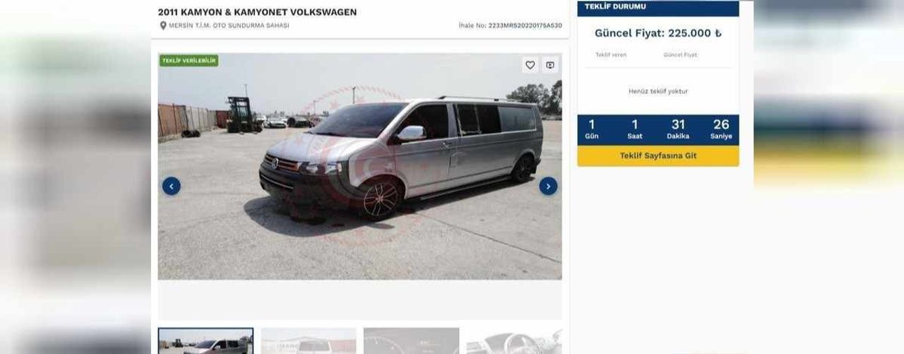 Ticaret Bakanlığı araç ilanları