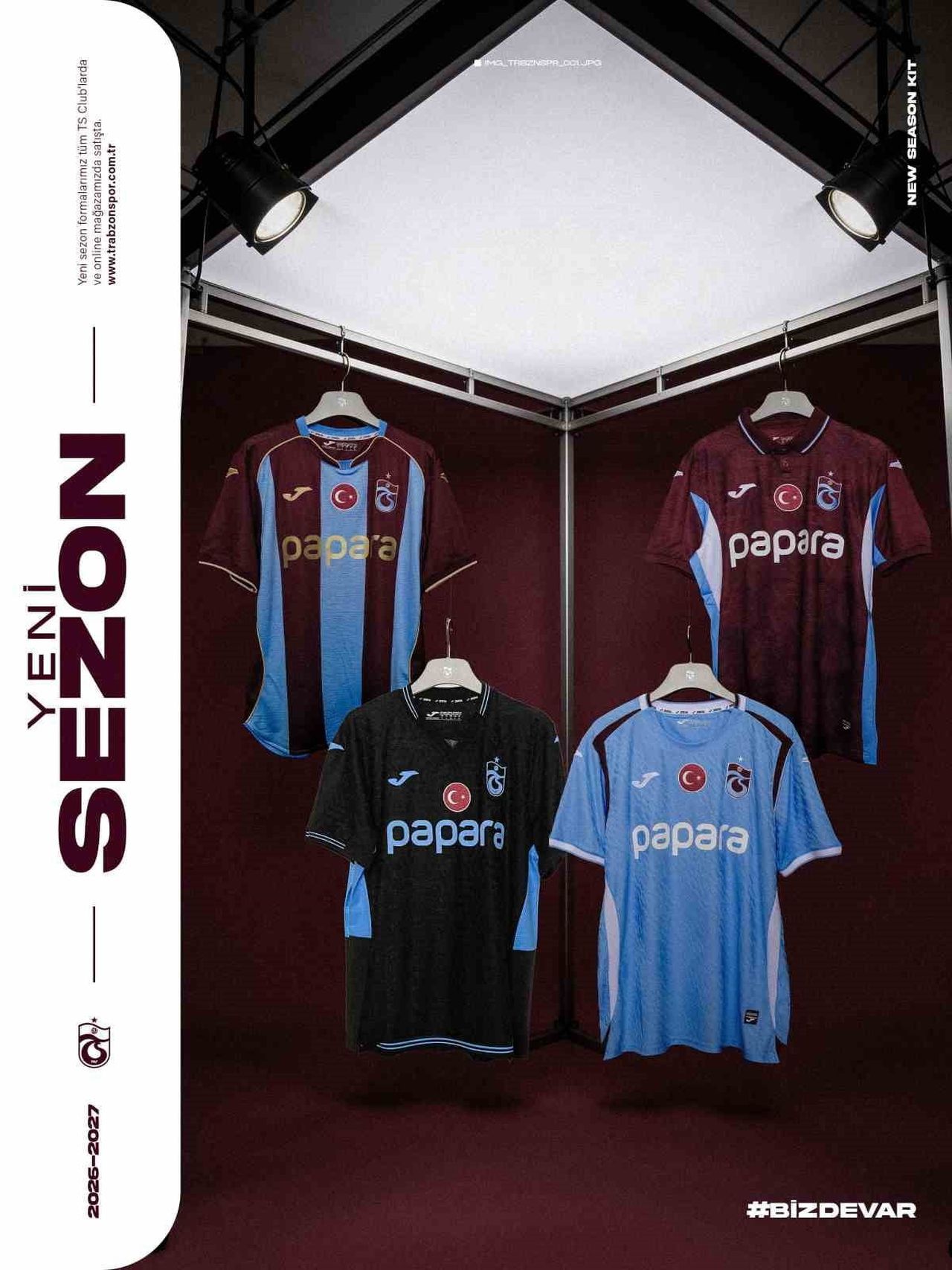 TRABZONSPOR, 2026-2027 SEZONUNDA GİYECEĞİ YENİ FORMALARI SOSYAL MEDYA HESAPLARINDAN YAYINLADIĞI...