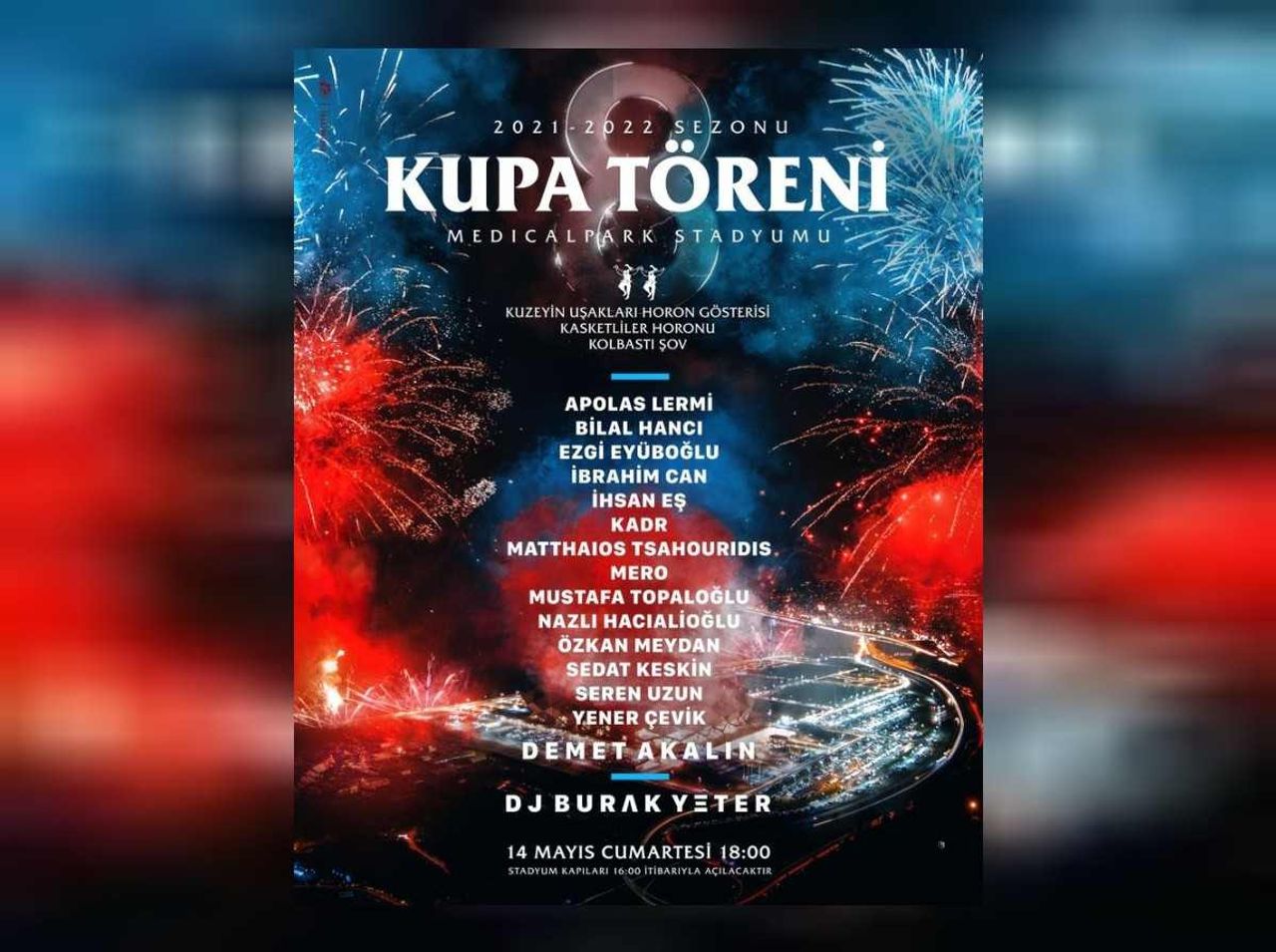 Trabzonspor şampiyonluk kutlamaları Demet Akalın konseri saat kaçta