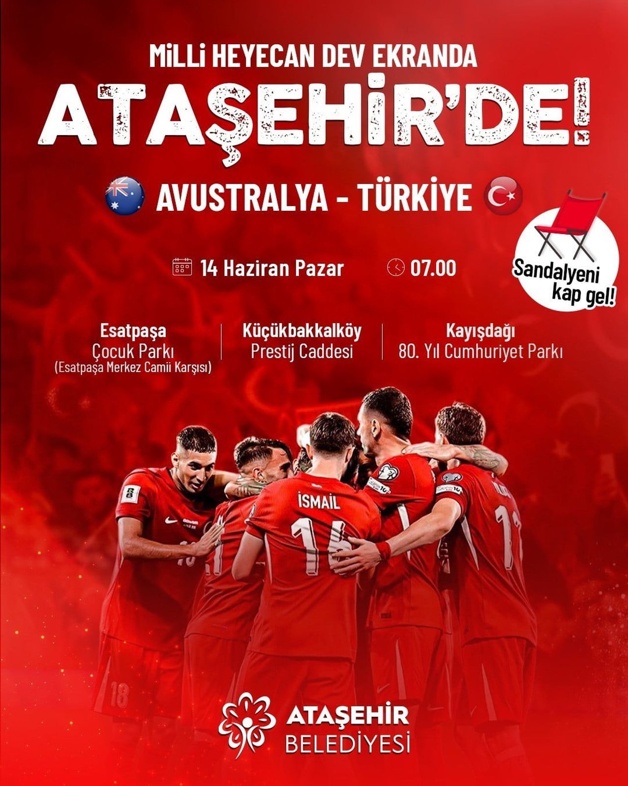 TÜRKİYE A MİLLİ FUTBOL TAKIMI’NIN 2026 DÜNYA KUPASI'NDAKİ İLK MAÇI ATAŞEHİR’DE 3 FARKLI NOKTADA...