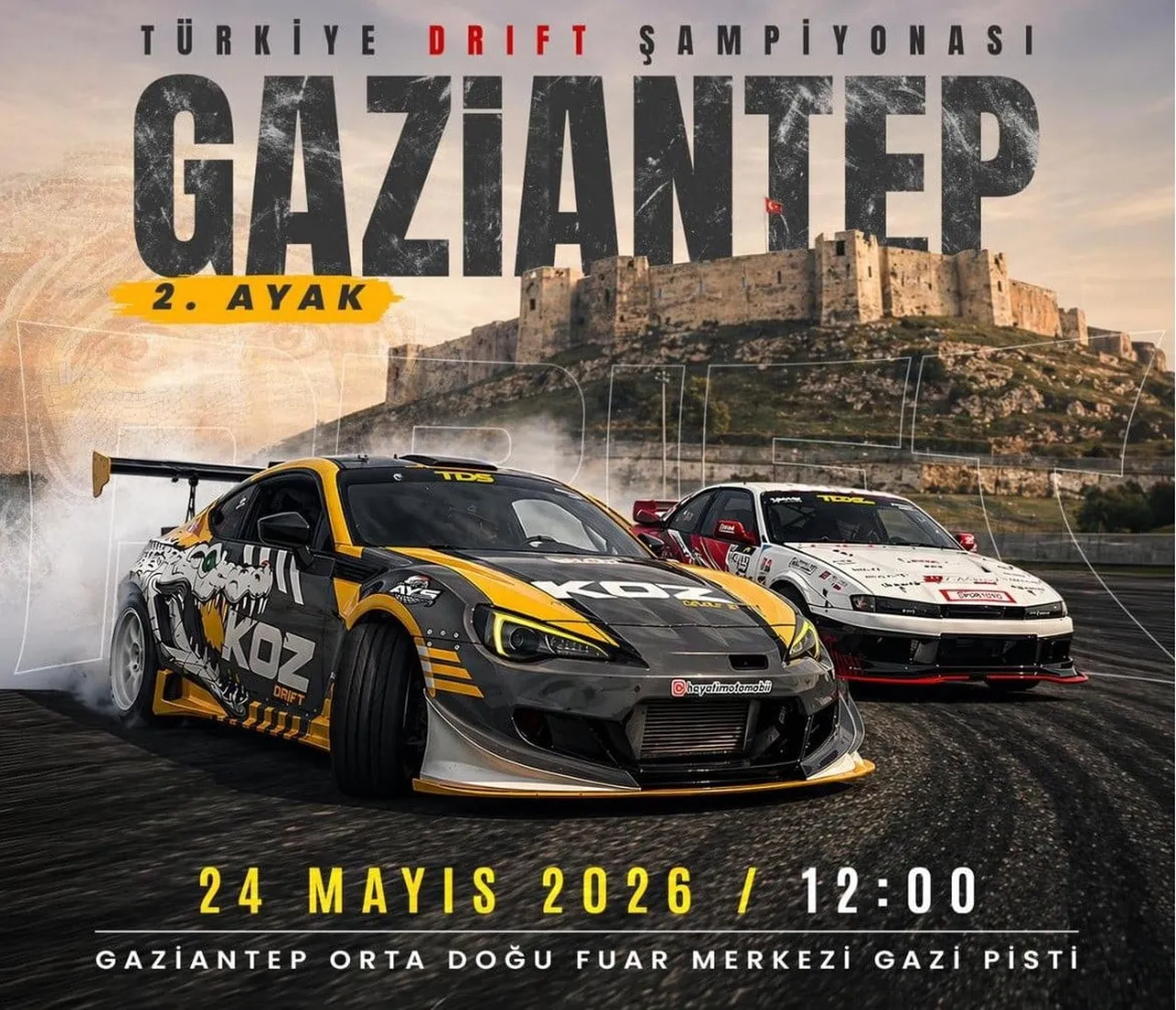TÜRKİYE DRİFT ŞAMPİYONASI İLK KEZ GAZİANTEP’TE